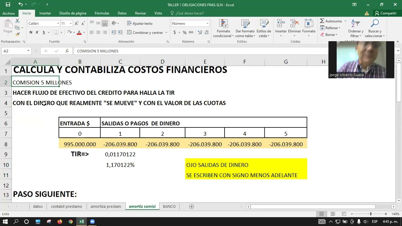 CONTABILIZACION OBLIGACIONES FINANCIERAS POR NIIF
