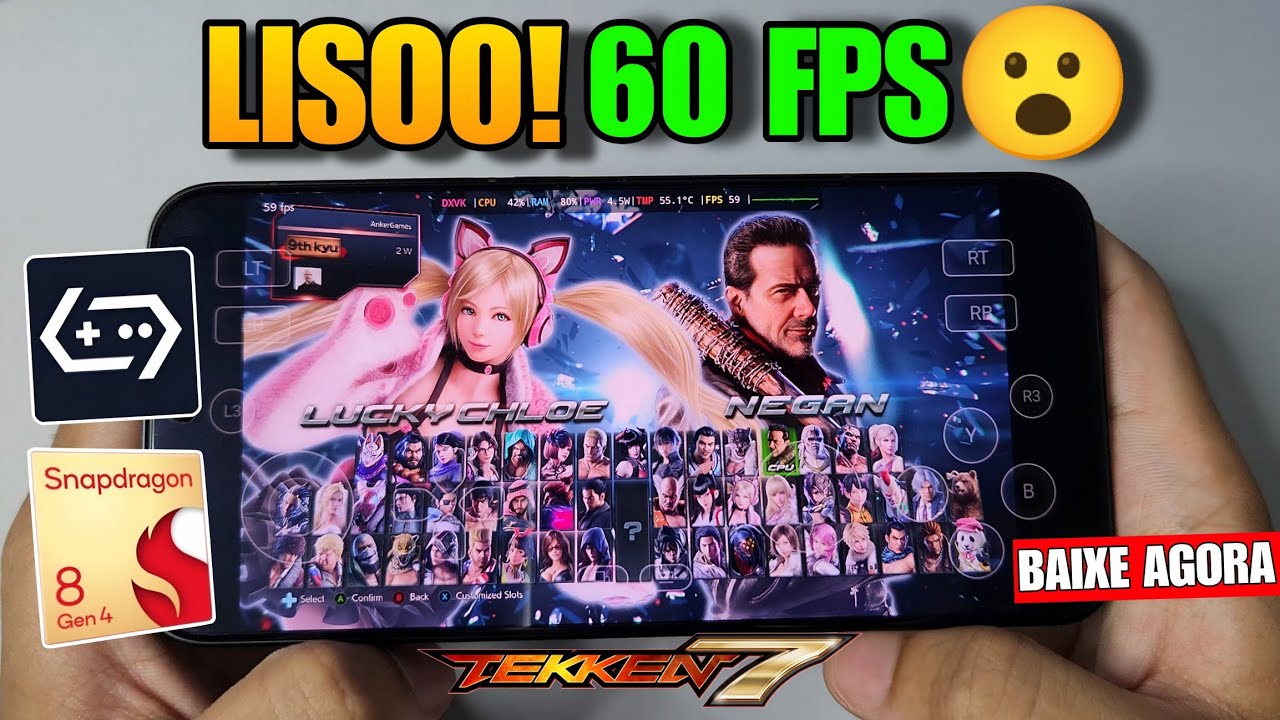 TEKKEN 7 RODOU LISO! TESTE NO POCO F7 8S GEN4 GAMEHUB ANDROID