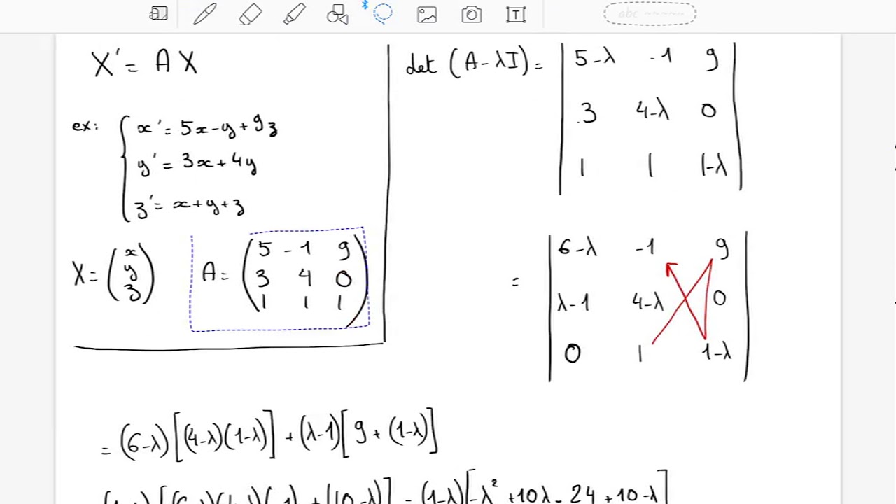 Résoudre EDP avec une matrice diagonalisable