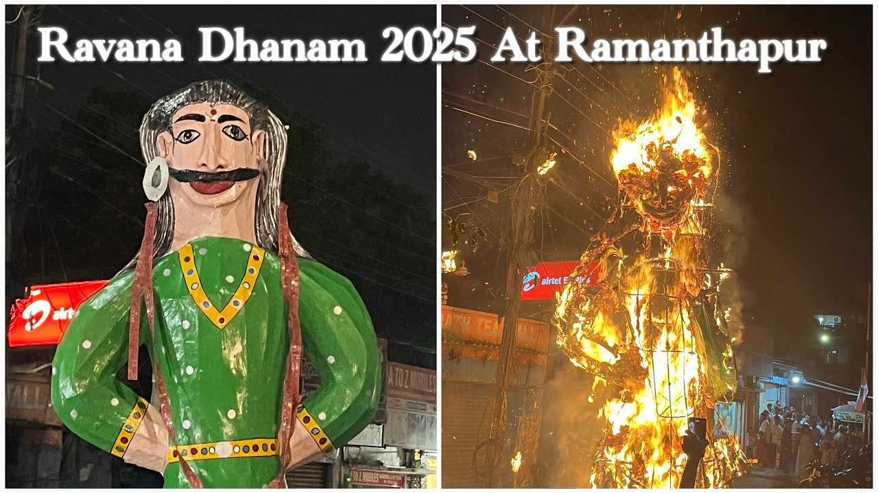 Ravan Dahan 2025 | Ravana dahanam in ramanthapur Hyderabad | Navaratri 2025