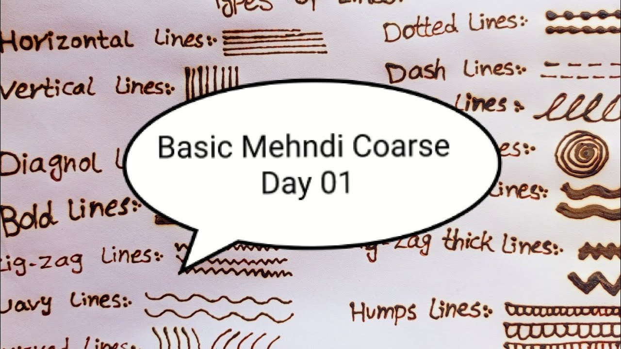 Mehndi Classes/Basic Mehndi Coarse Day 01/Mehandi tutorial 