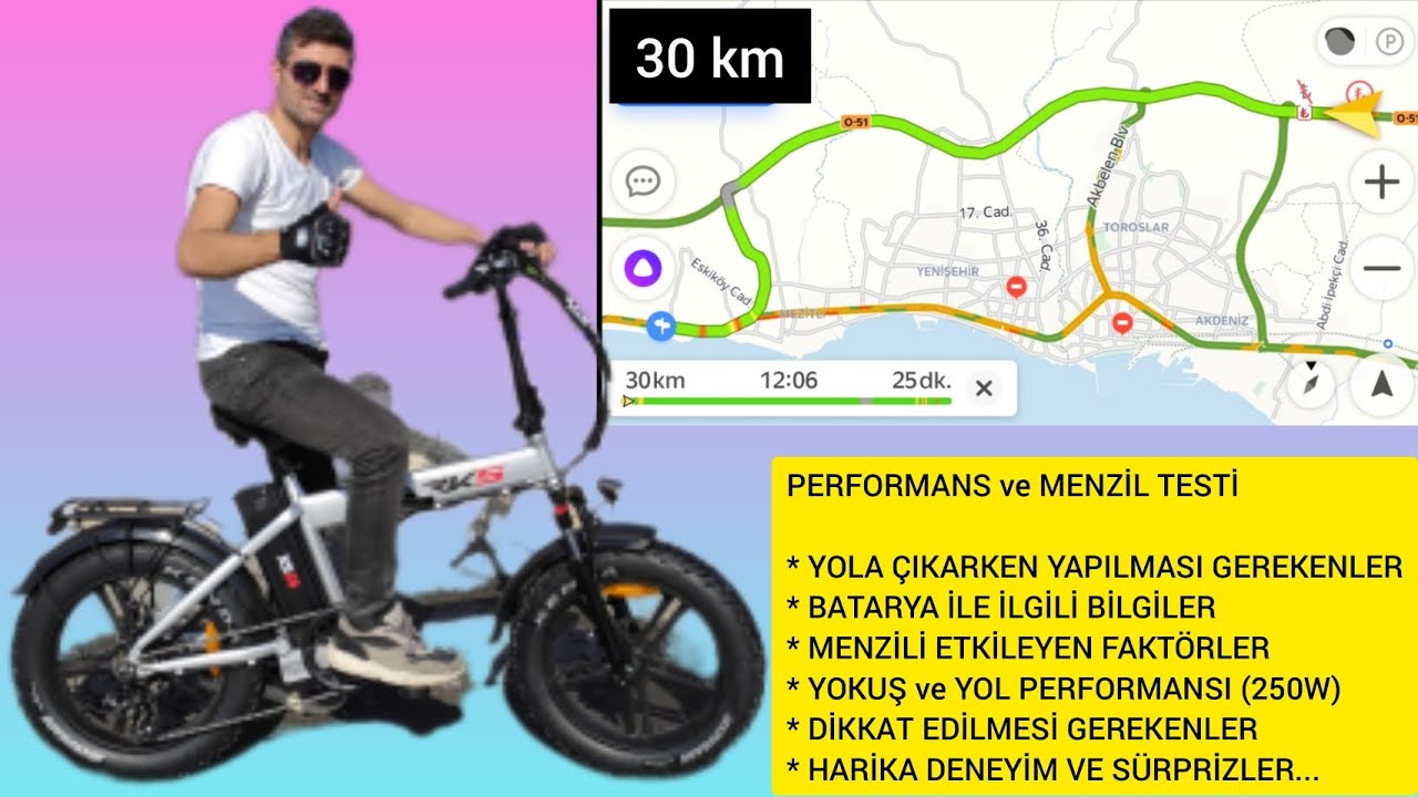 RKS Xs25 Elektrikli Bisiklet Performans Sürüşü ve Menzil Testi, Özellikleri #rks #ebike #bicycle