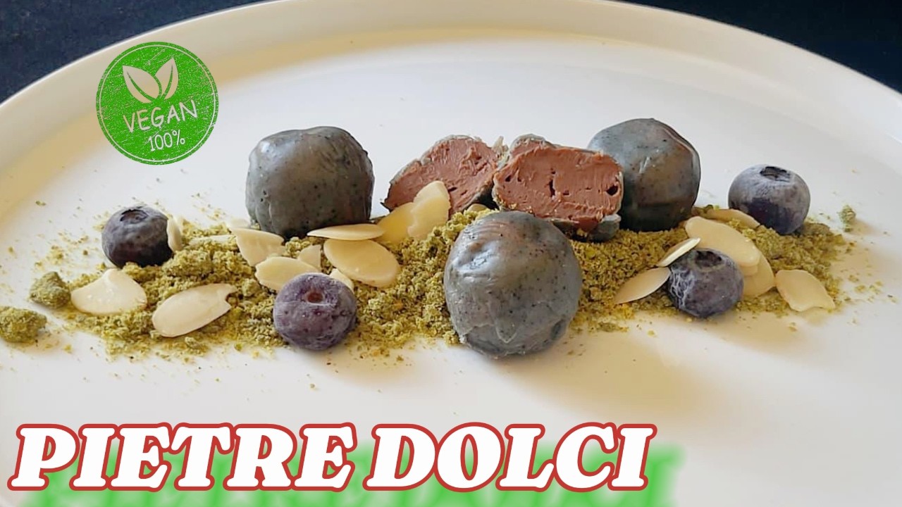 Pietre di bosco:semplici sfere croccanti di burro di cacao,mousse di nocciola,muschio al pistacchio