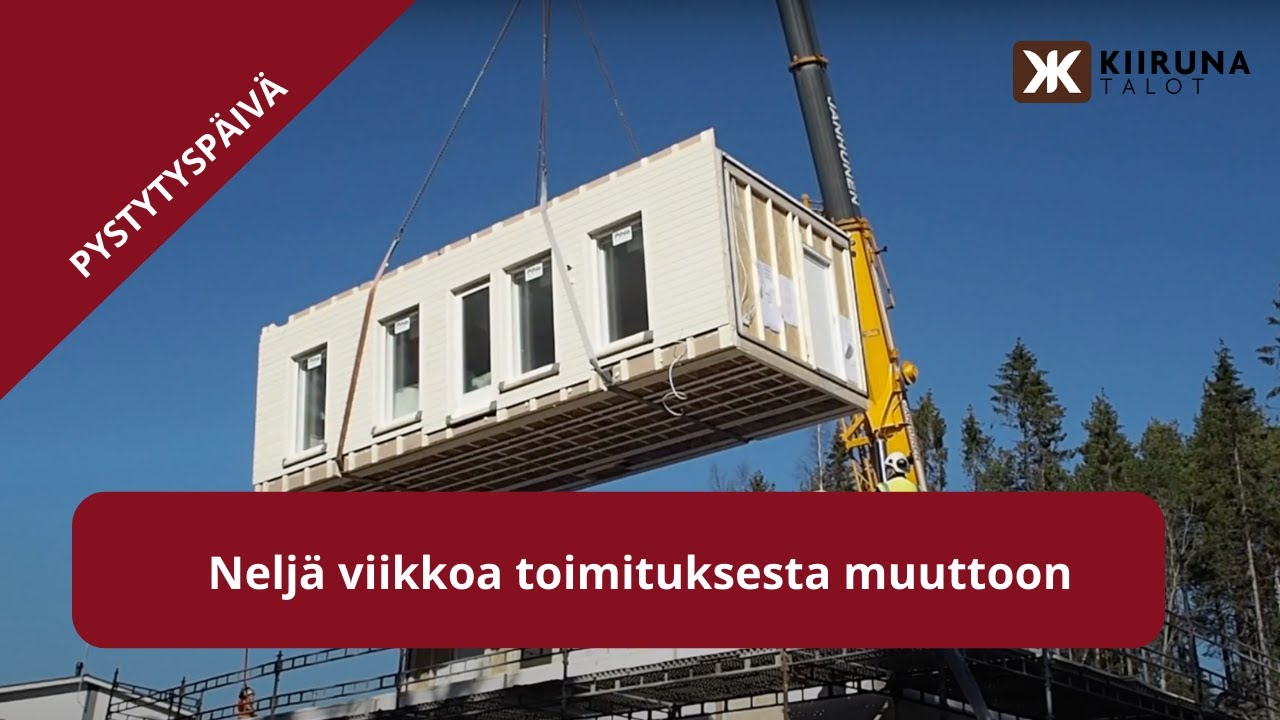 Kiiruna Talot &ndash; Pystytysp&auml;iv&auml; Nokialla &ndash; Talopaketti s&auml;&auml;lt&auml; suojaan p&auml;iv&auml;ss&auml;