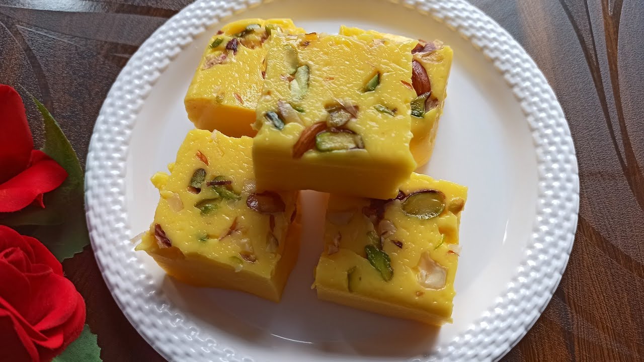 कसटर्ड पाउडर से बनायें स्वादिष्ट बर्फी| How to make Custard pawdar Barfi Recipe. Mithai Recipe.