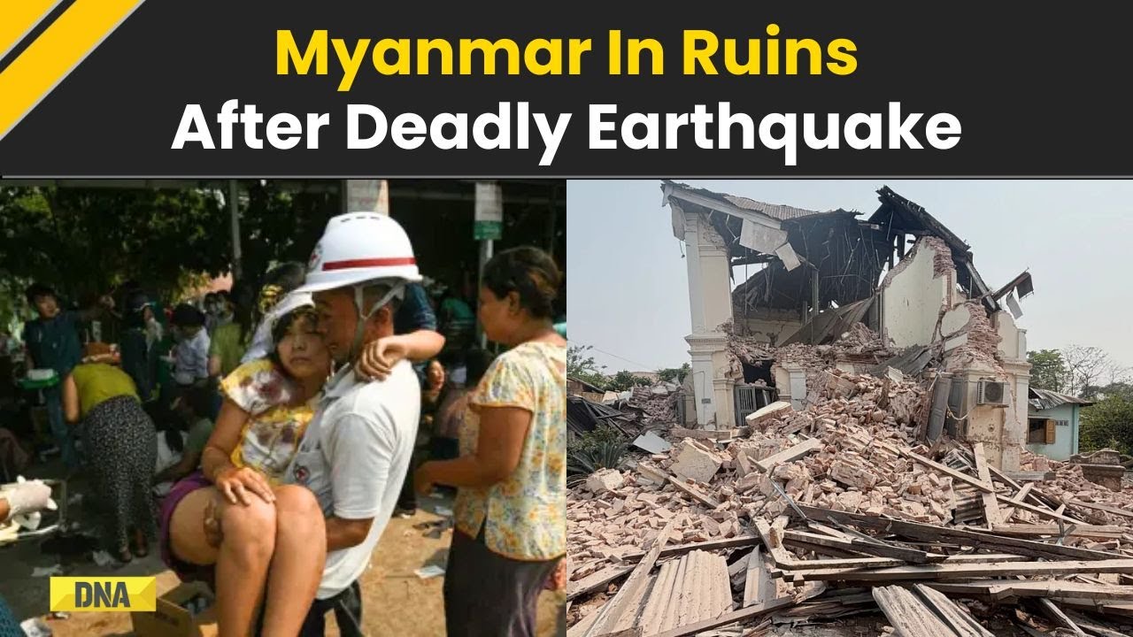 Myanmar Earthquake: Shocking Visuals Of Collapsed Buildings & Ruined Streets Show Destruction