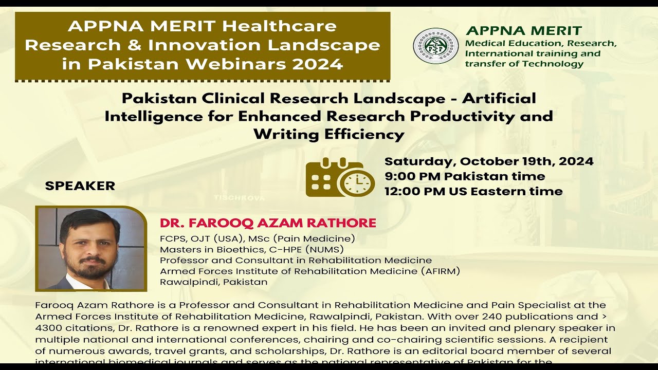 AI for Enhanced Research Productivity and Writing Efficiency - Healthcare Research Webinar 20