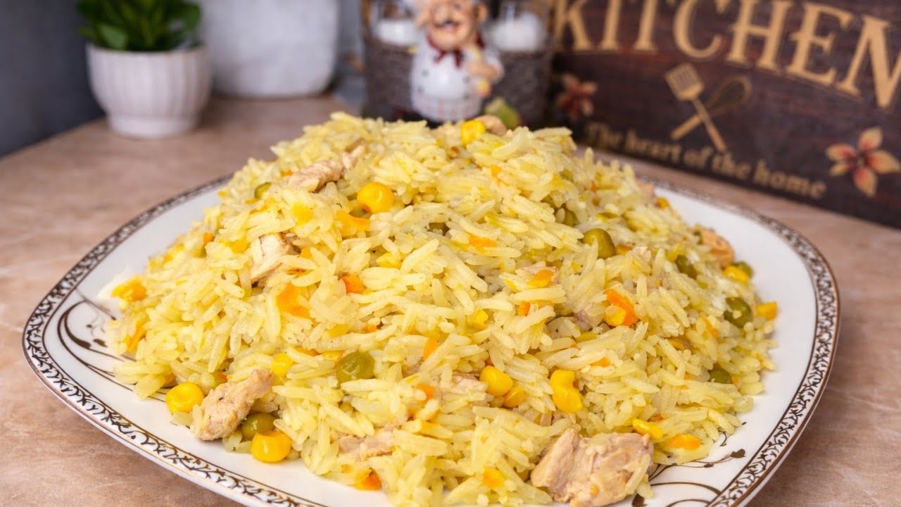 Çox ləzzətli və asan toyuqlu, tərəvəzli plov resepti 🤤Plovun hazırlanması 