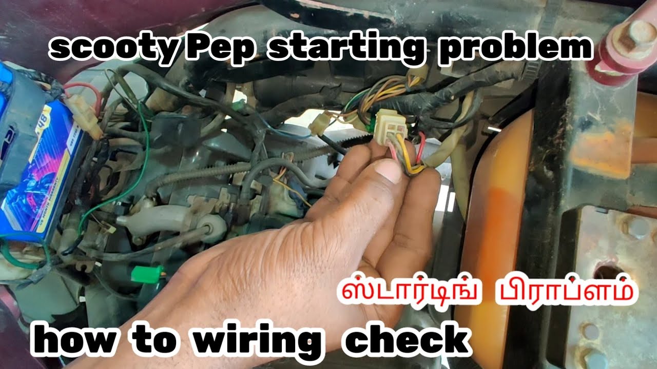 scooty Pep starting problem how to wiring check