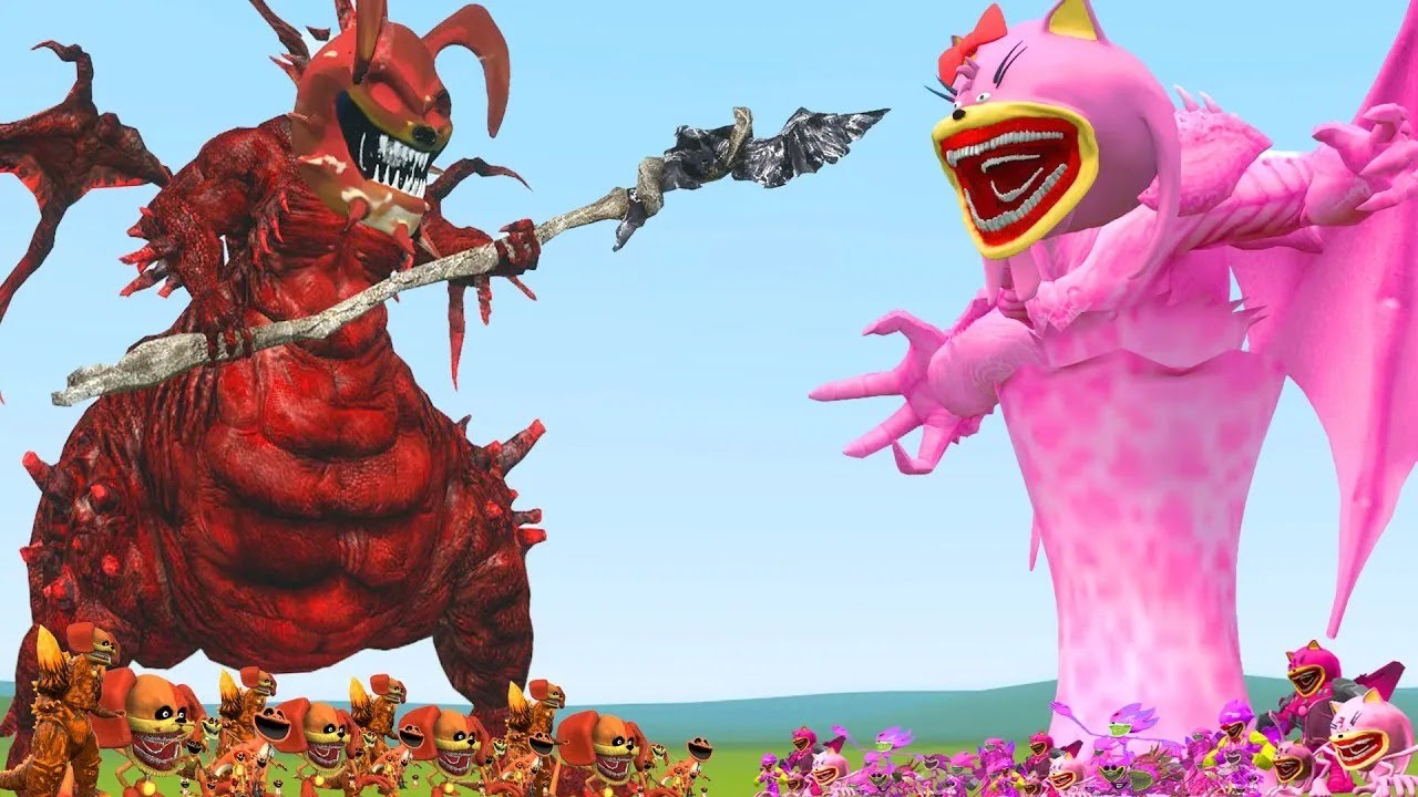 NEW CTHULHU SHIN AMY TAPES FAMILY VS POPPY PLAYTIME MONSTER DOGDAY DEMON FAMILY In Garry's Mod ?!!