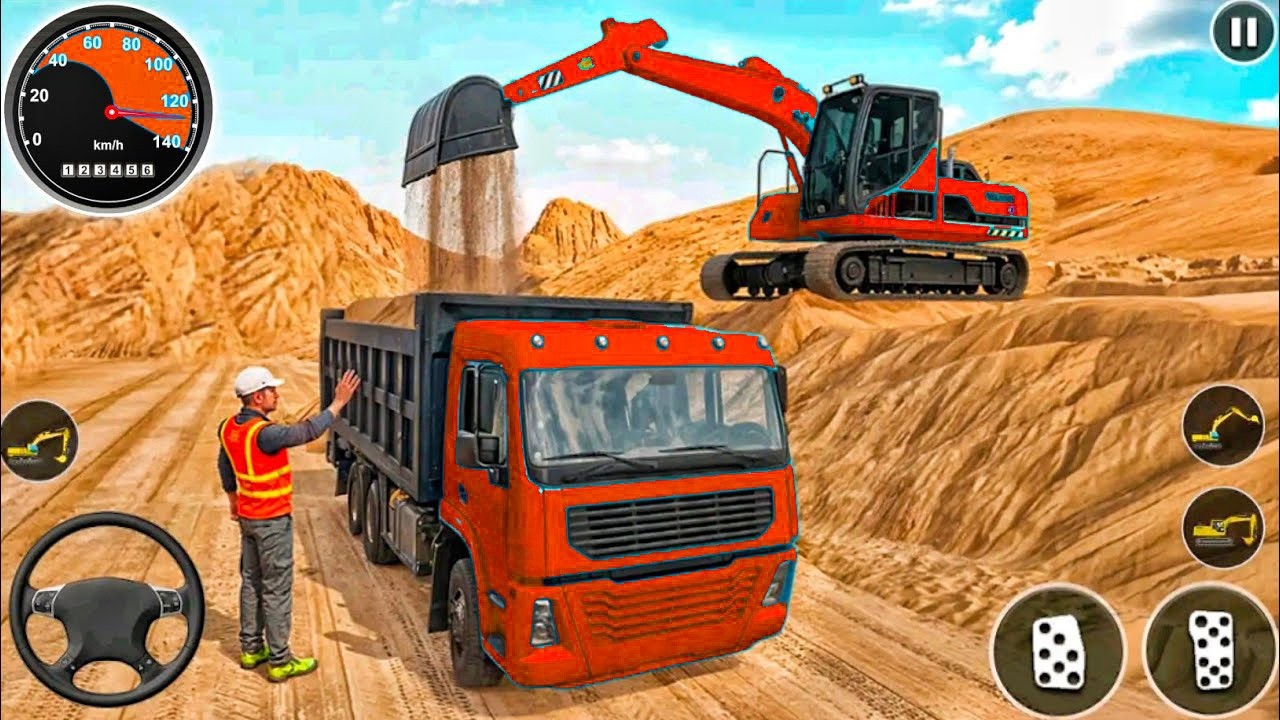 Highway Road Construction Simulator | Mega Machines - Real Builder Gameplay | Android Walkthrough