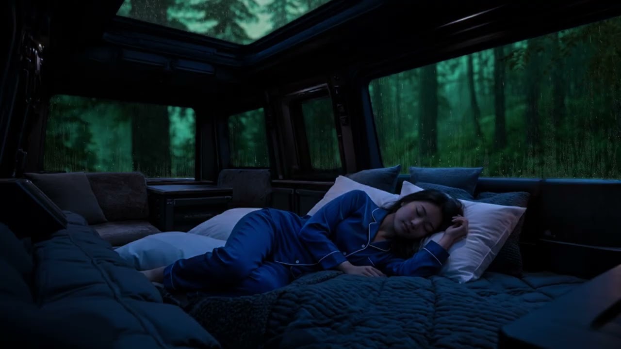 Soothing Rain on Car Roof at Night 🚗🌧️ Cozy Dark Ambience for Deep Sleep & Total Relaxation