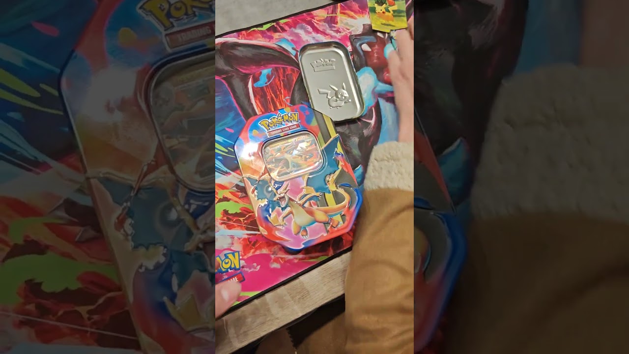 Ouverture Pokebox M&eacute;ga Dracaufeu Y+ Mini tin 2.5 #pokemon