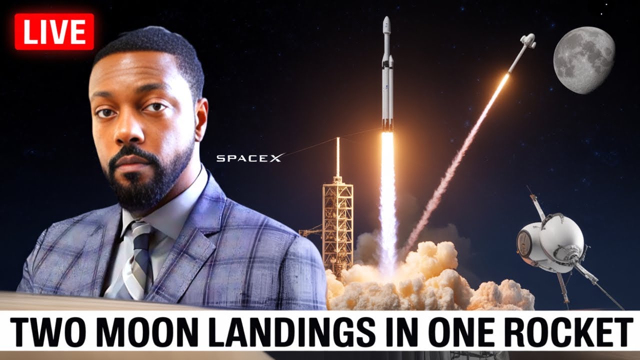 SpaceX Live | LIVE SpaceX Launches Two Moon Landing Missions In One Rocket