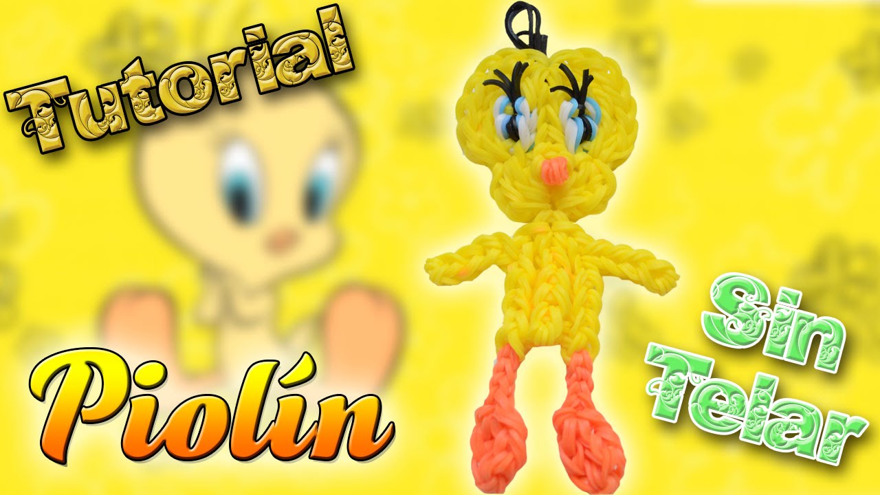 ♥ Tutorial: Piolín o Tweety de gomitas (sin telar) ♥