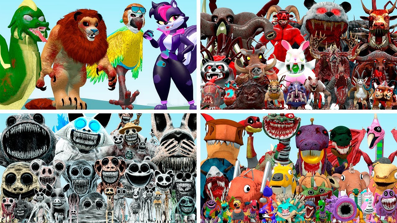 INDIGO PARK VS ZOOCHOSIS VS ZOONOMALY VS DINOSAURS TOY (Garry's Mod)