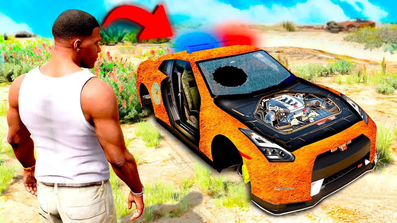 Robando Coches DE POLIC&Iacute;A MILLONARIOS ABANDONADOS en GTA 5 !! 🚓🚨