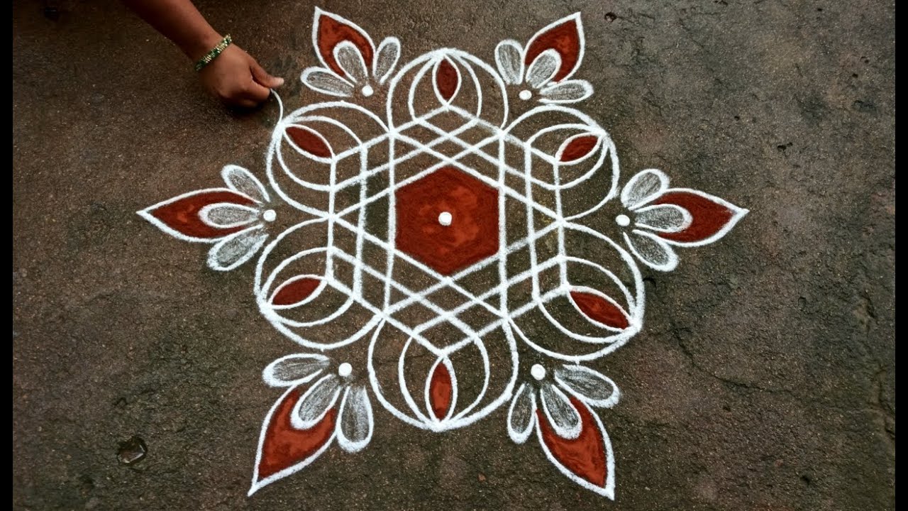 Aadivelli  padi kolam|aadi 18 pamdigai kolam|simple pooja kolam 7*4 dots|Beautiful rangoli