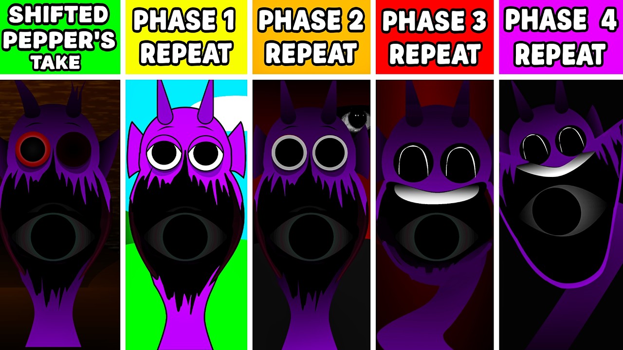Incredibox Sprunki: Phase 1-2-3-4 REPEAT After Shifted Pepper's Take