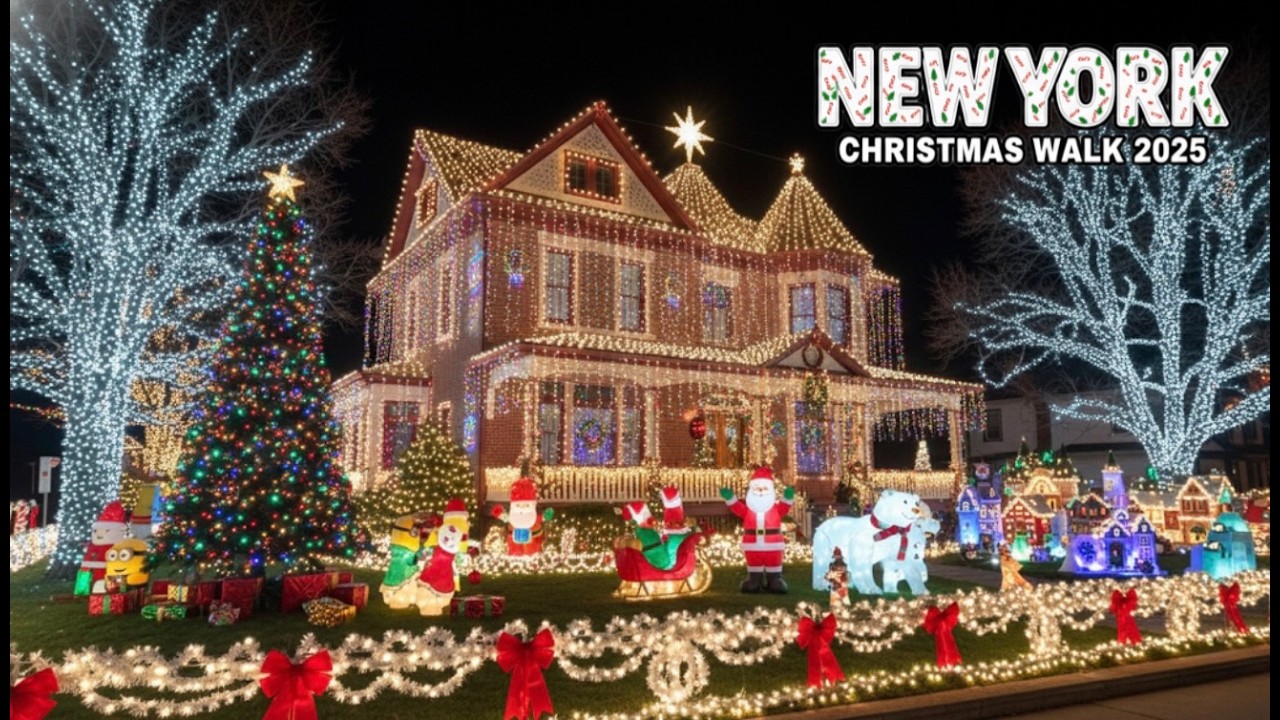 BEST Rockaway Beach Queens NYC Christmas Decorations & Yard Displays 2025 New York City Christmas 4K
