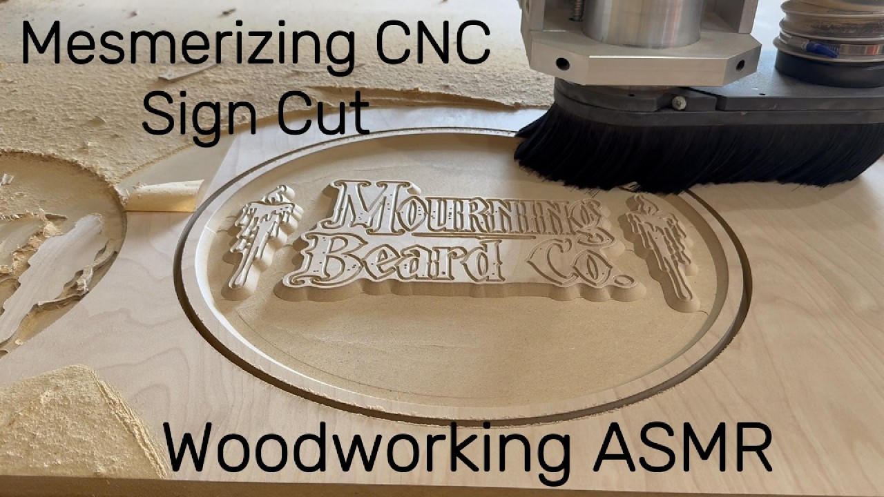 Mesmerizing CNC Sign Cut – Woodworking ASMR