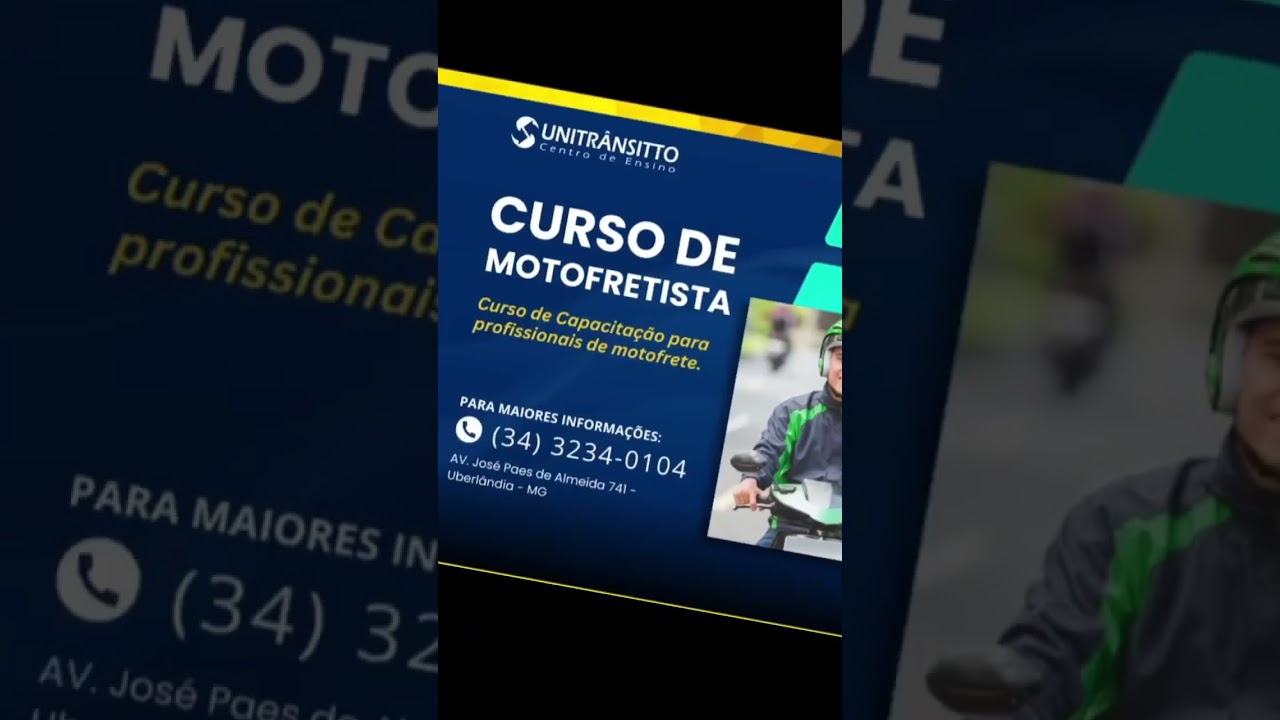 curso Motot&aacute;xi e Motofrete online &eacute; na unitransitto