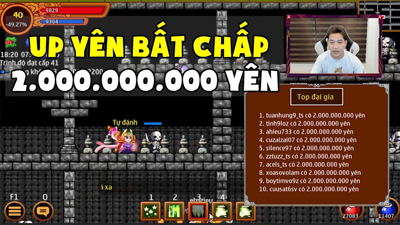 Quạt Lv40 Sv23 Up Yên Bất Chấp Ngày Đêm| Lên Top Đại Gia Với 2.000.000.000 Yên | Ninja School Online