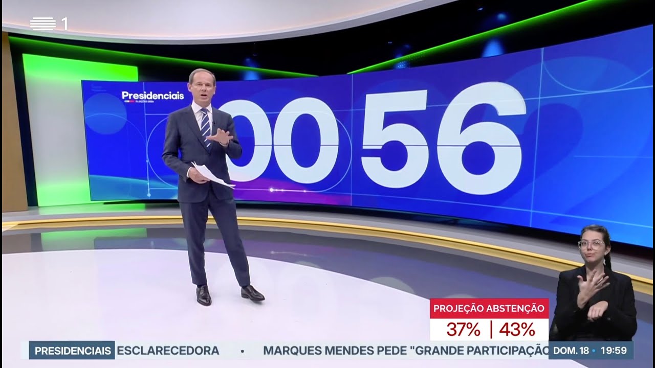 RTP 1 - Portuguese presidential election 2026 (Countdown + Exit Poll)
