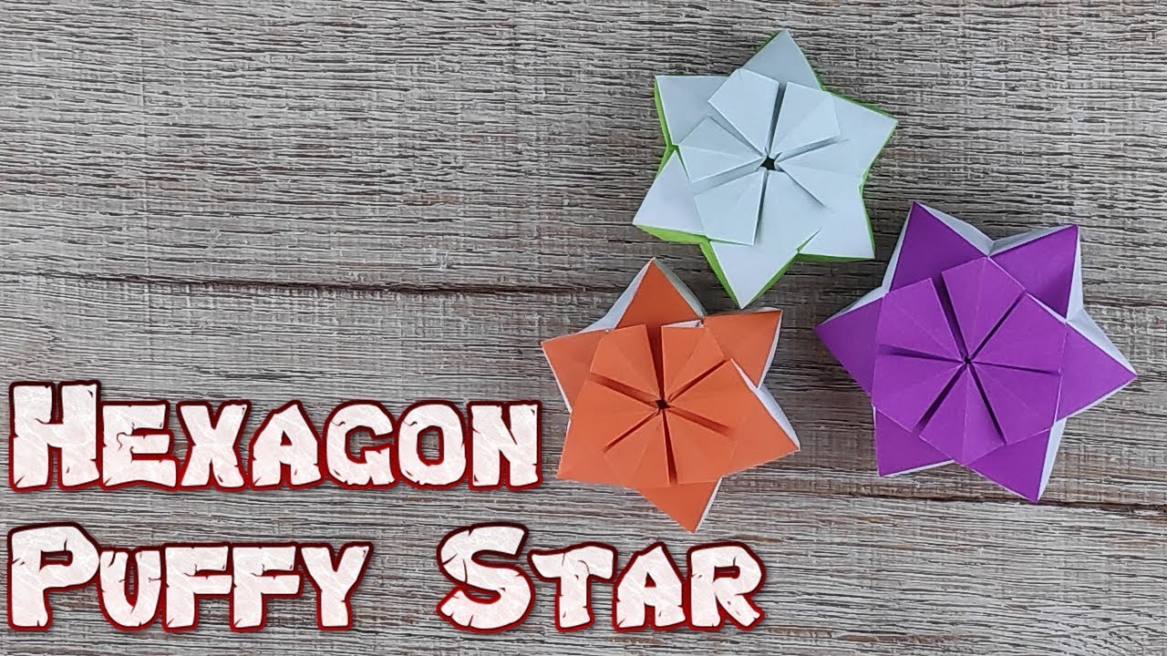 Origami A Puffy Star Paper | How To Make A Hexagon Puffy Star Tutorial | Amazing DIY Gift Box