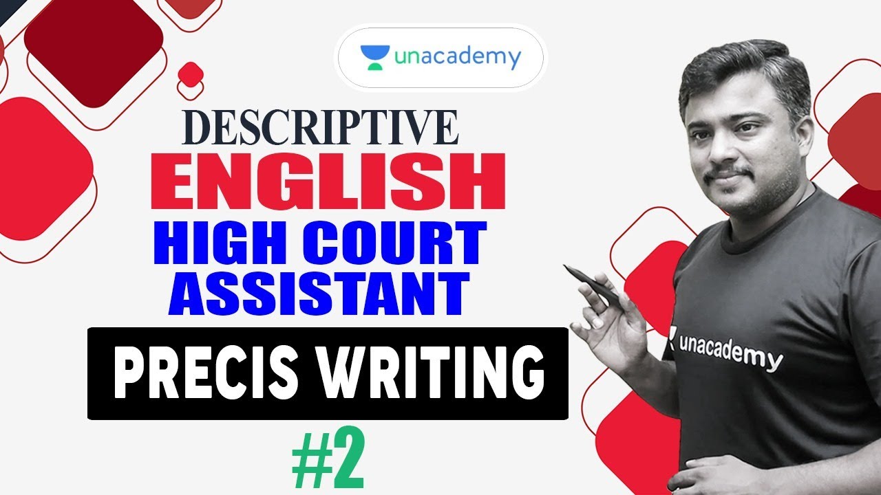 Precis Writing for High Court Assistant English - Descriptive English #2 | Jafar Sadik | Kerala PSC