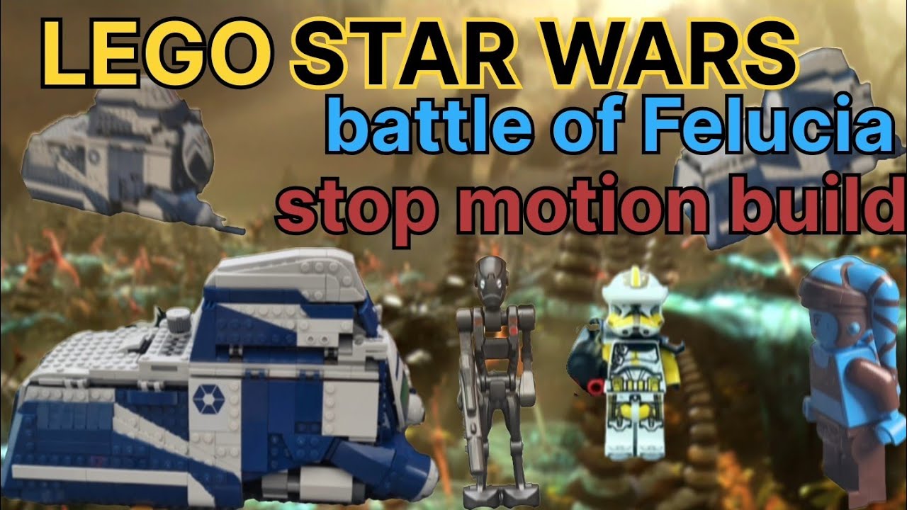 Lego Star Wars stop motion battle of felucia separatist mtt 75435 