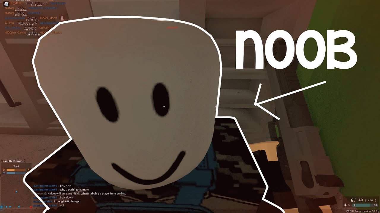 trolling a noob for 1 minute in phantom forces