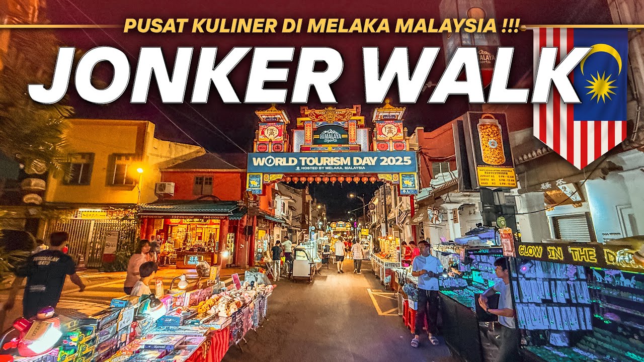 Mendadak Lapar Tengah Malam di Kota MELAKA, MALAYSIA! - JONKER WALK