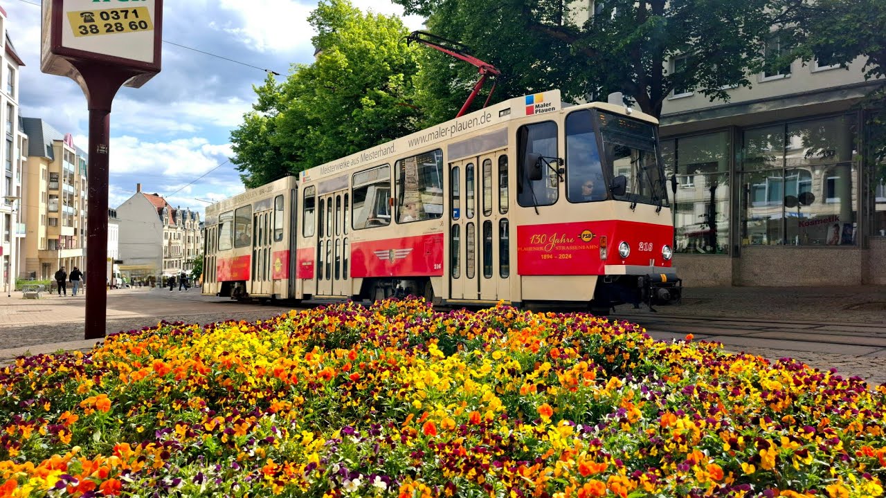Straßenbahn Plauen: die KT4DMC im Fahrgastbetrieb 