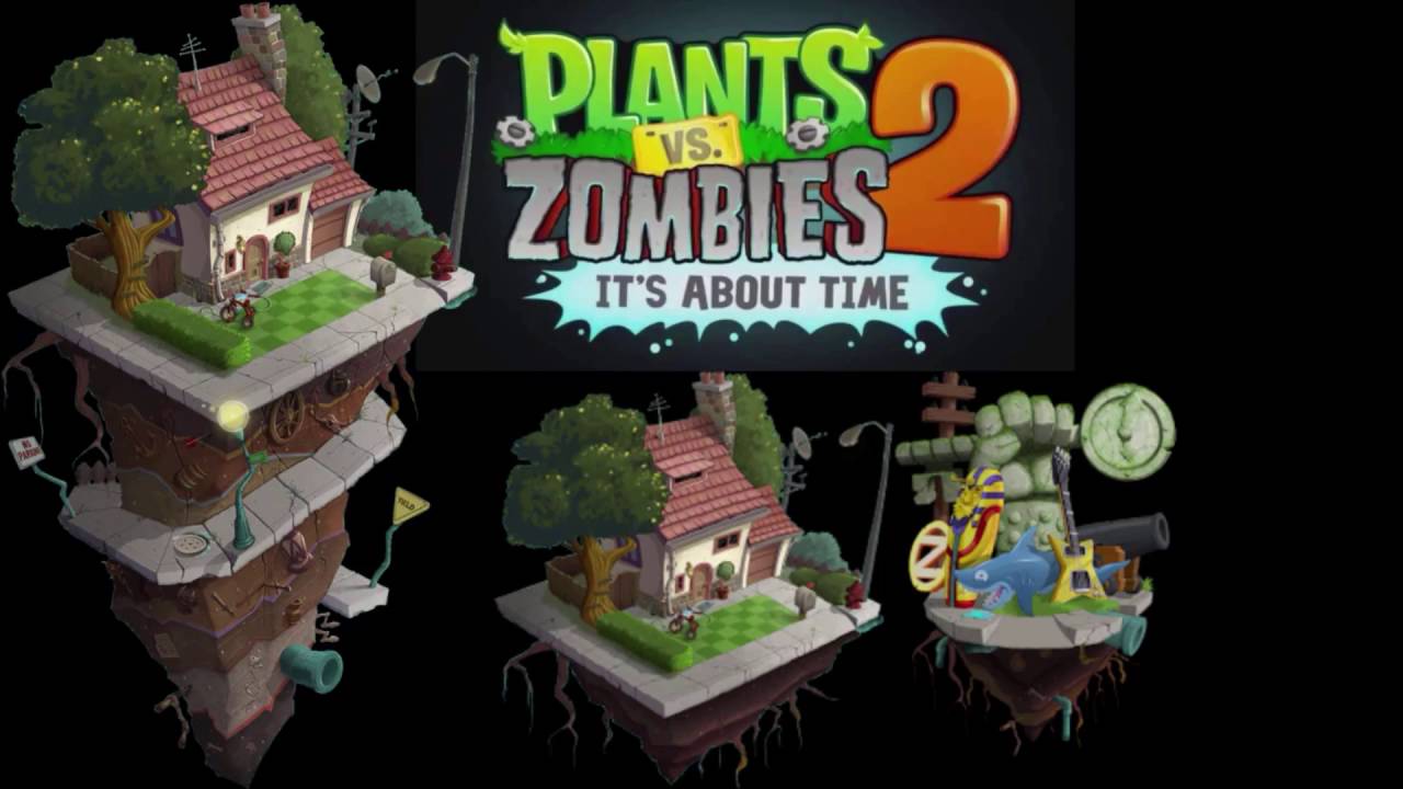 (MASHUP) Plants vs Zombies 2: Player's House and Modern Day!