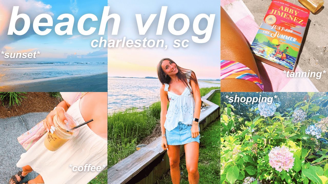 summer beach days in my life 🌅 *sunset, shopping, coffee, tanning*