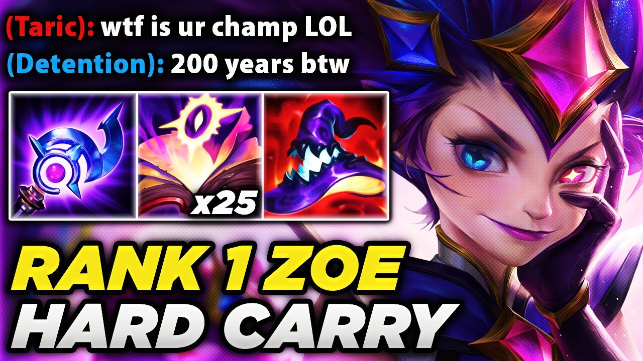 Rank 1 Zoe Shows How to Properly 1v9 ANY Game!