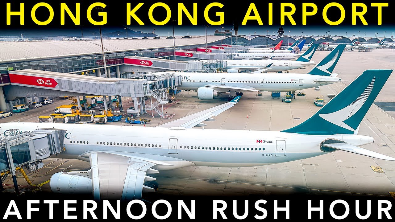 SUPER BUSY Plane spotting at HONG KONG AIRPORT | Landing & takeoff |   Afternoon RUSH HOUR