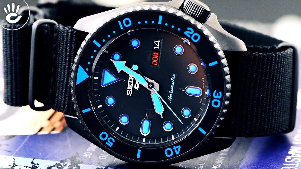 Đồng hồ Seiko #59 | Review đồng hồ Seiko SRPD81K1 cọc chấm tr&ograve;n xanh phủ dạ quang nổi bật