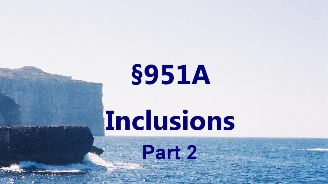 Simplified 951A part 2:  Return on Assets, Pro Rata Share, Aggregation