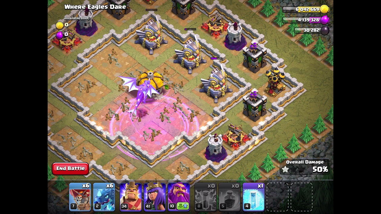 How to destroy where eagles dare in stylish way without clan castle troops and heroes th11