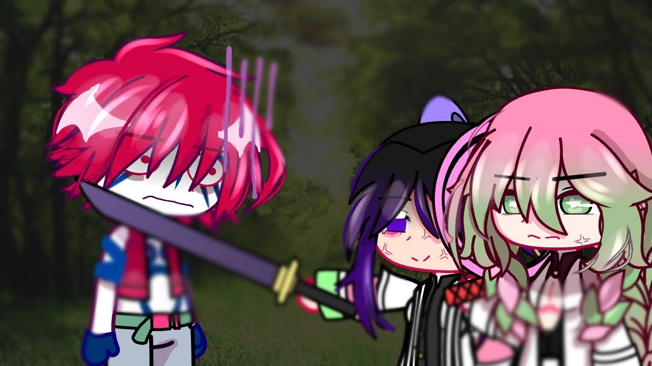 If Akaza met Shinobu and Mitsuri || Kny || gacha club || desc! ||