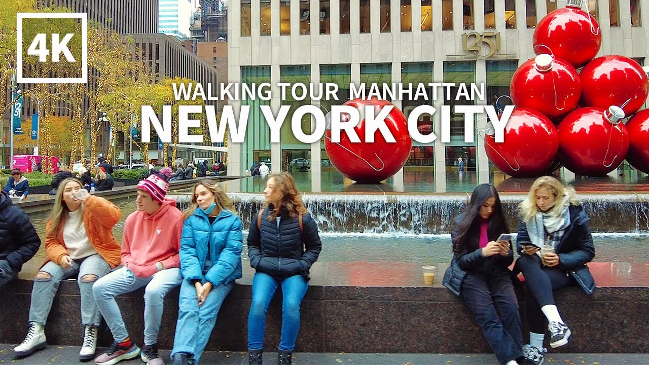 [Full Version] NEW YORK CITY - Walking Tour Manhattan, 7th Ave, Central Park, 6th Ave & Bryant Park