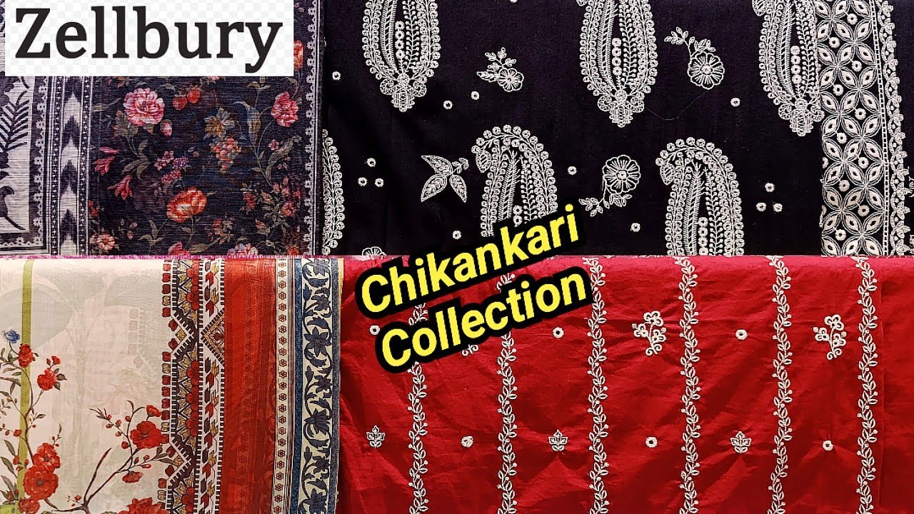 Zellbury Chikankari Lawn Collection 2025♥️Zellbury Unstitched Summer Collection♥️