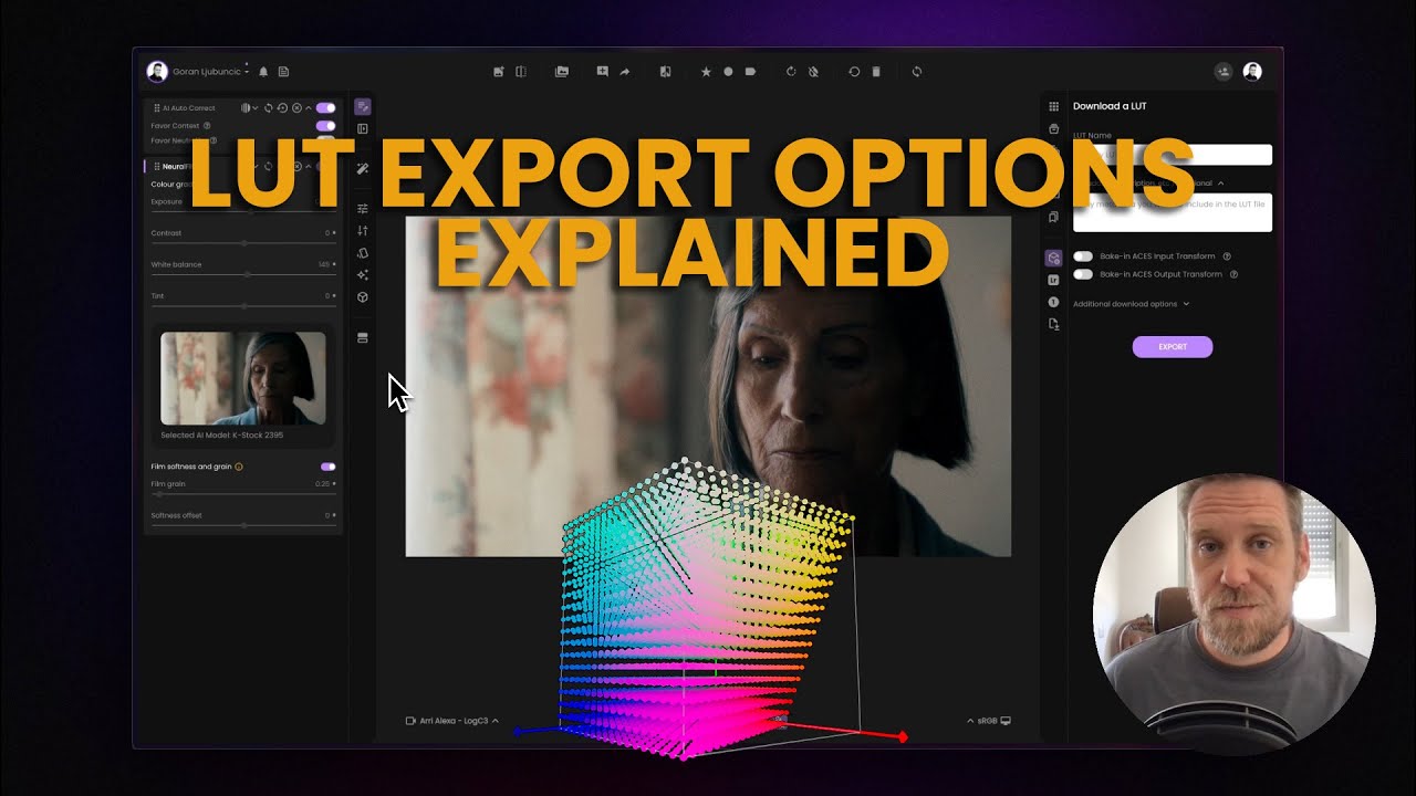 Export the exact LUT that you need for your workflow
