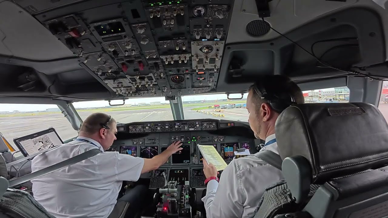 PILOT EYE VIEW - B737 Takeoff And Landing | Engine Start-up Secrets | Cockpit View | Amsterdam