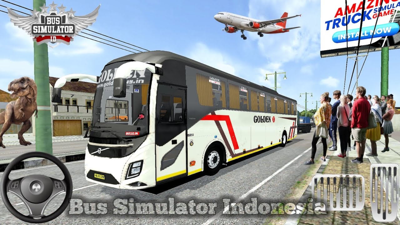 Golden Bus Service | Bus Simulator Indonesia | Sajji Gamerz 