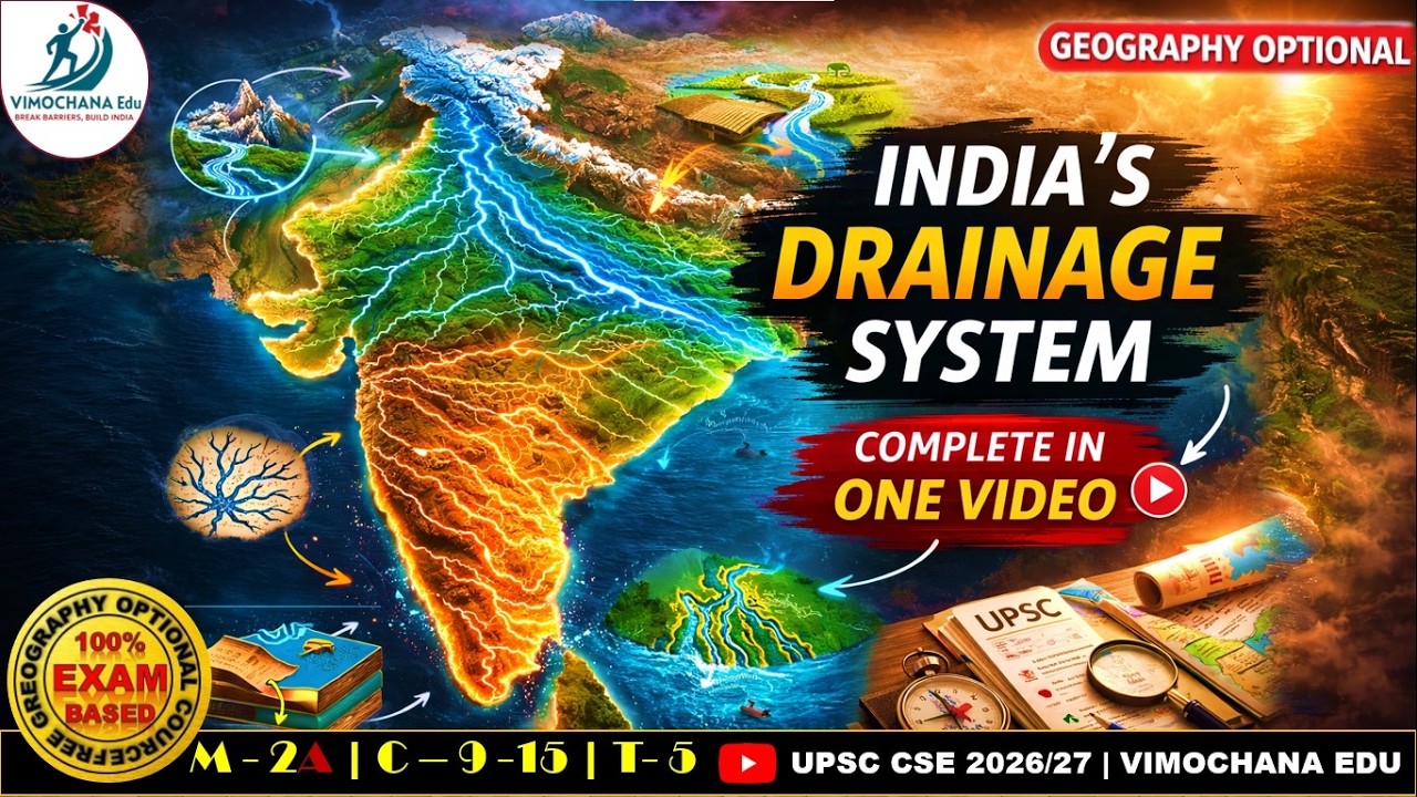 Drainage System of India | Complete Indian River System | In One Video | #upsc Geography Optional