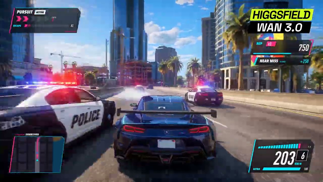 Wan 3.0 Street Racing Concept: AI Police Chase [85/100]