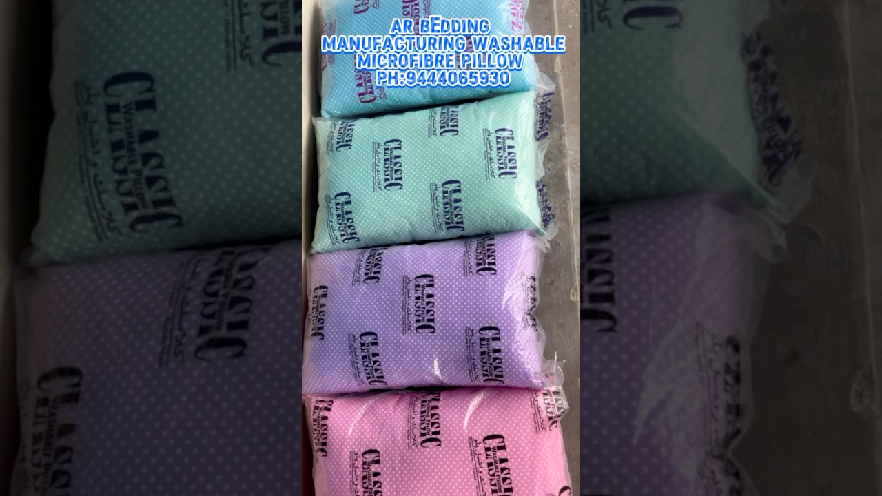 Ar bedding ￼ manufacturing washable micro fibre pillow #cottonmattress #arbedding